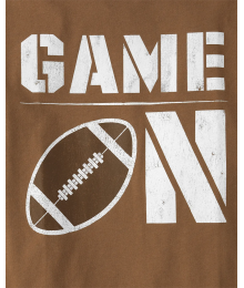 Childrens Place Brown Game On American Football Tee